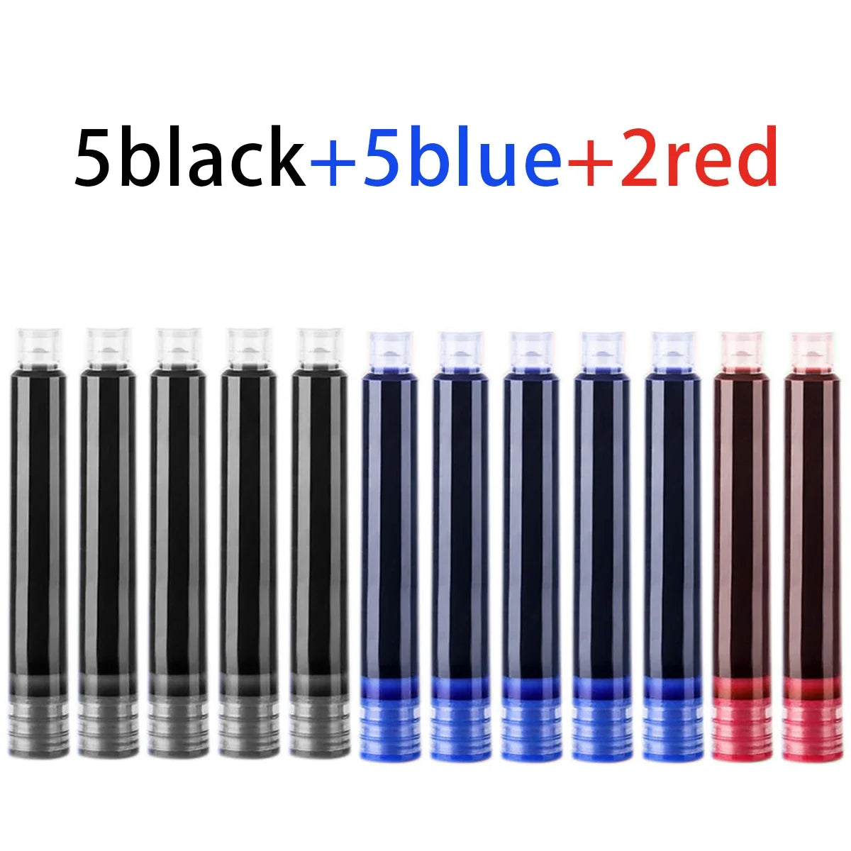 12-60PCS/Set Colourful Ink Sac Fountain Pen