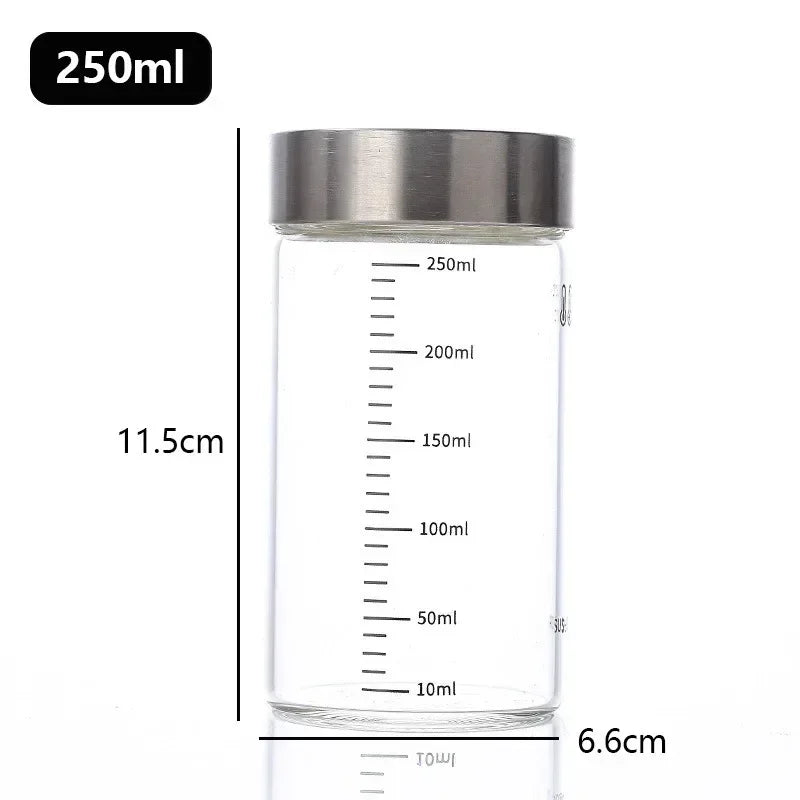 100-500ml Glass Bottle with Scale High Borosilicate Heat-resistant Glass