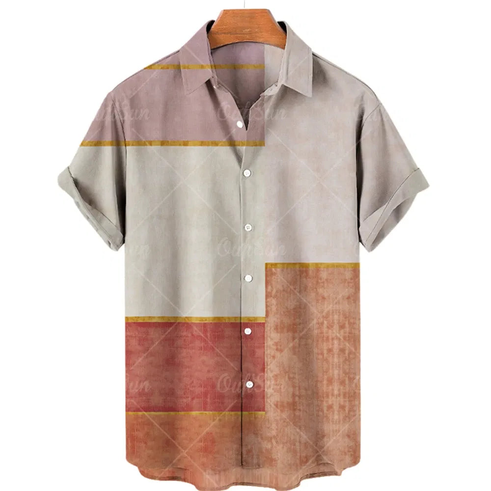 Men's Hawaiian Shirts Men's Short Sleeved Vintage Shirt