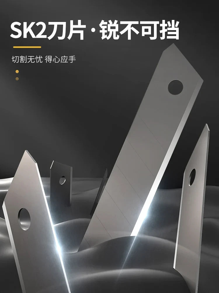 Deli Black Sk2 Blade 3 Styles High Quality Tool Push Button Self-Locking Paper Cutting Utility Knife