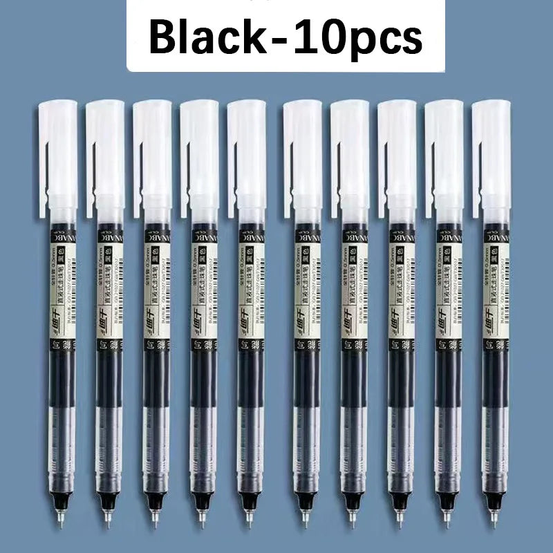 10Pcs High Quality Needle Type Gel Pens