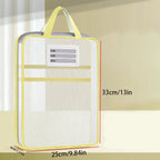 A4 Stationery Storage Bag Double-layer Mesh Zipper Bag