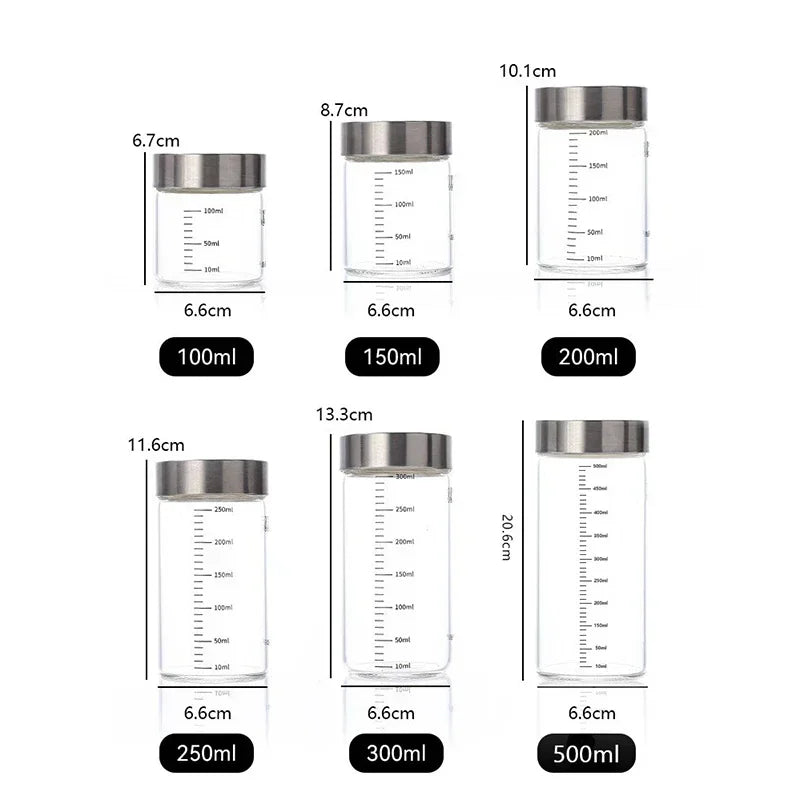100-500ml Glass Bottle with Scale High Borosilicate Heat-resistant Glass