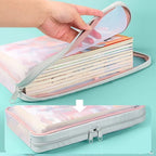 A4 Stationery Storage Bag Double-layer Mesh Zipper Bag