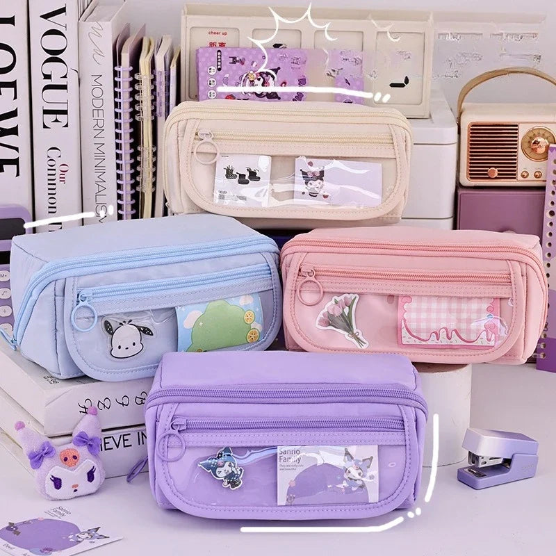 Large Capacity Pencil Case with Zipper