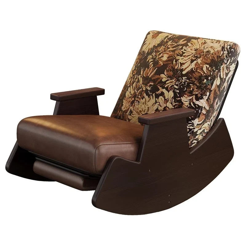 Solid wood retro rocking chair,