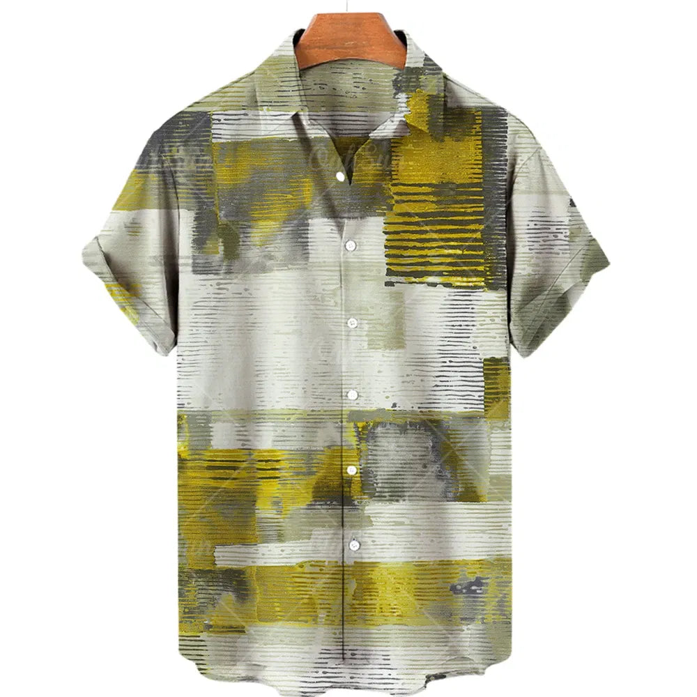 Men's Hawaiian Shirts Men's Short Sleeved Vintage Shirt