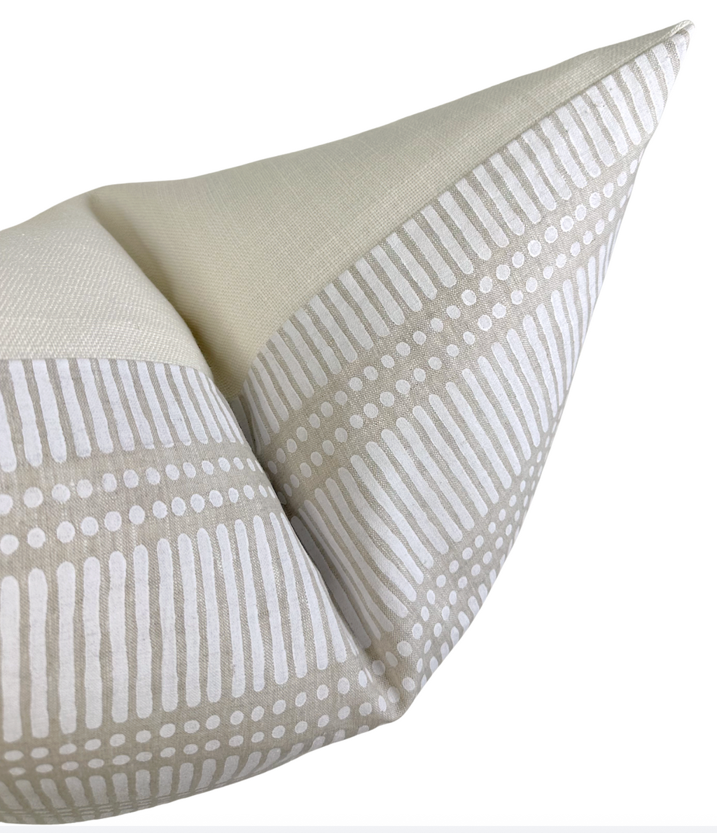 Dash Dot Pillow Cover in Chalk, Walter G Pillows, Decorative Throw Pillows