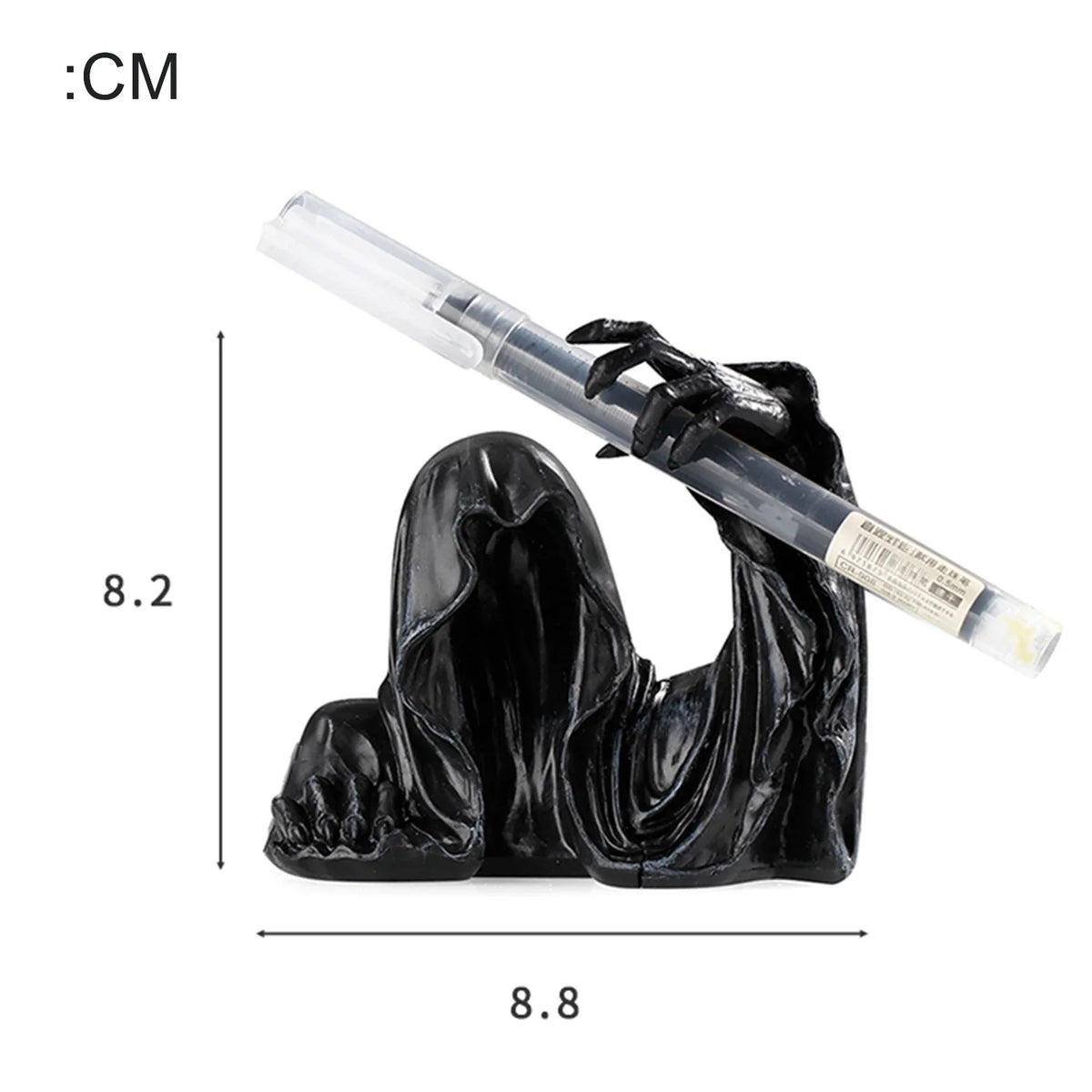 Resin Pen Holder Grim Reaper Sculpture