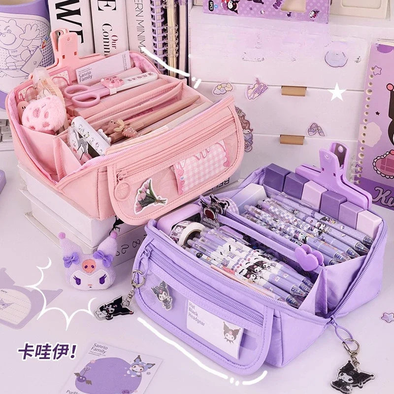 Large Capacity Pencil Case with Zipper