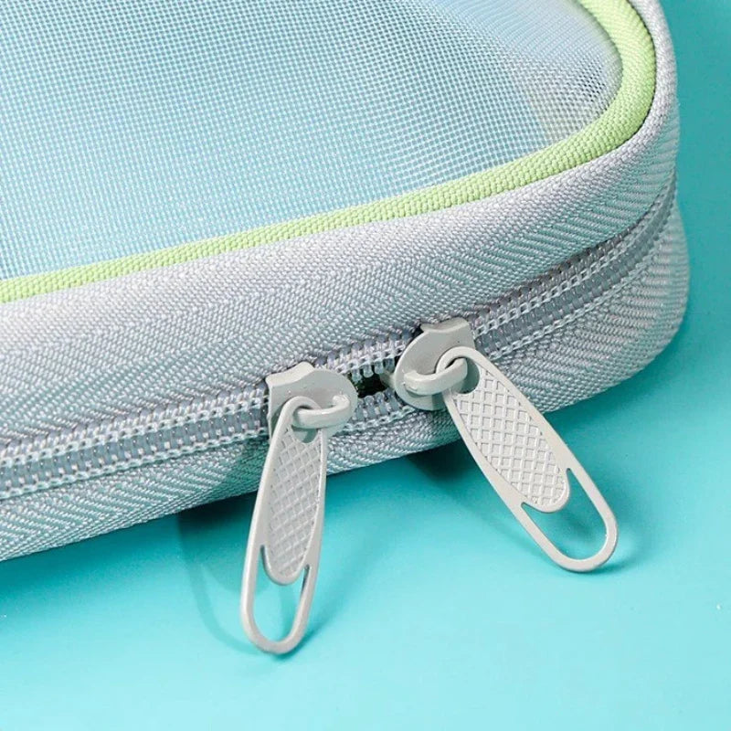 A4 Stationery Storage Bag Double-layer Mesh Zipper Bag