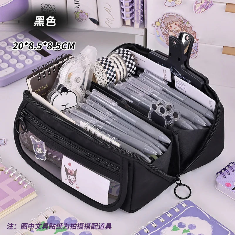 Large Capacity Pencil Case with Zipper