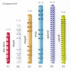 A4 A7 B5 Ring Binder Clips Colorful Metal Binding Clips