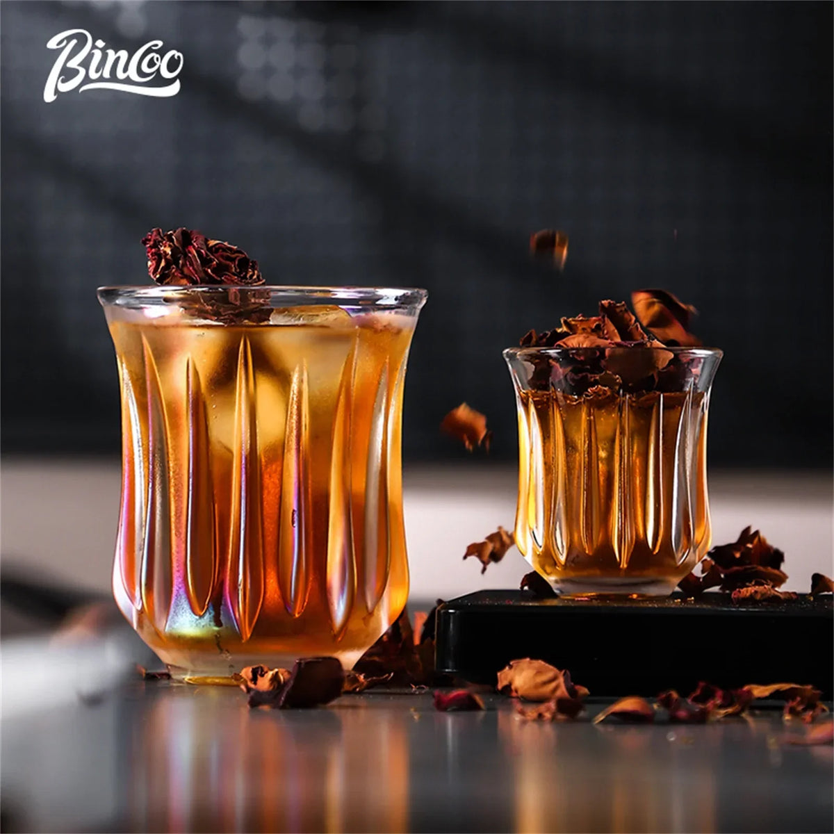 BINCOO 90ml-400ml Glass Coffee Cup Drinking Glasses