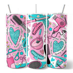 Hair Stylist Beauty Tools Pattern 20oz Personalized Tumbler