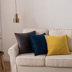 Throw Pillow Cover with 450g Insert, dark-grey, velvet, 20X20, Decorative Cushion – Fancy & Stacy
