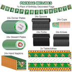 171Pcs Baseball Party Supplies Kit Baseball Birthday Party Disposable Dinnerware Set