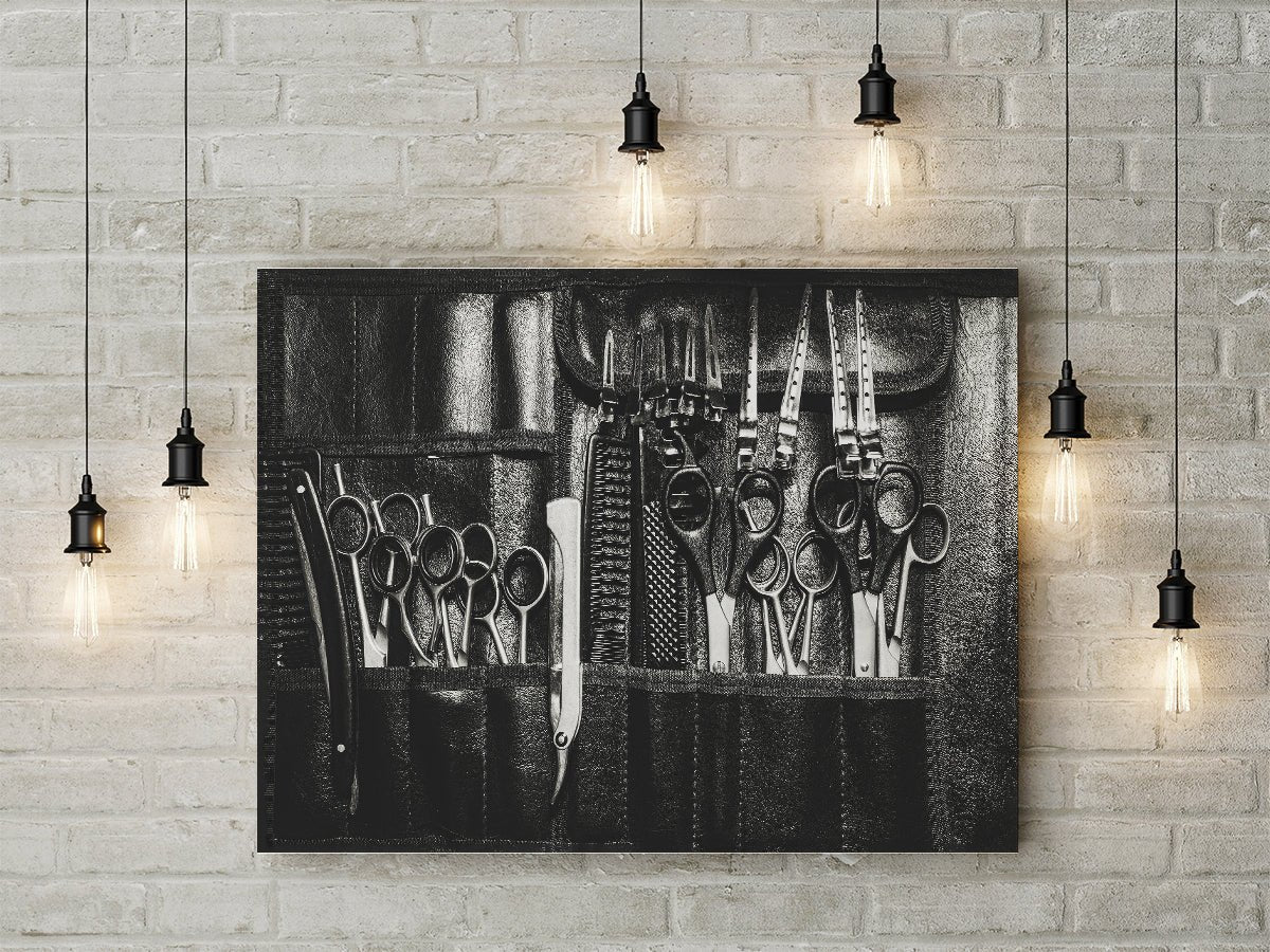 Beauty Salon Haircare Masterpiece Framed Canvas Wall Art Hair Salon Decor