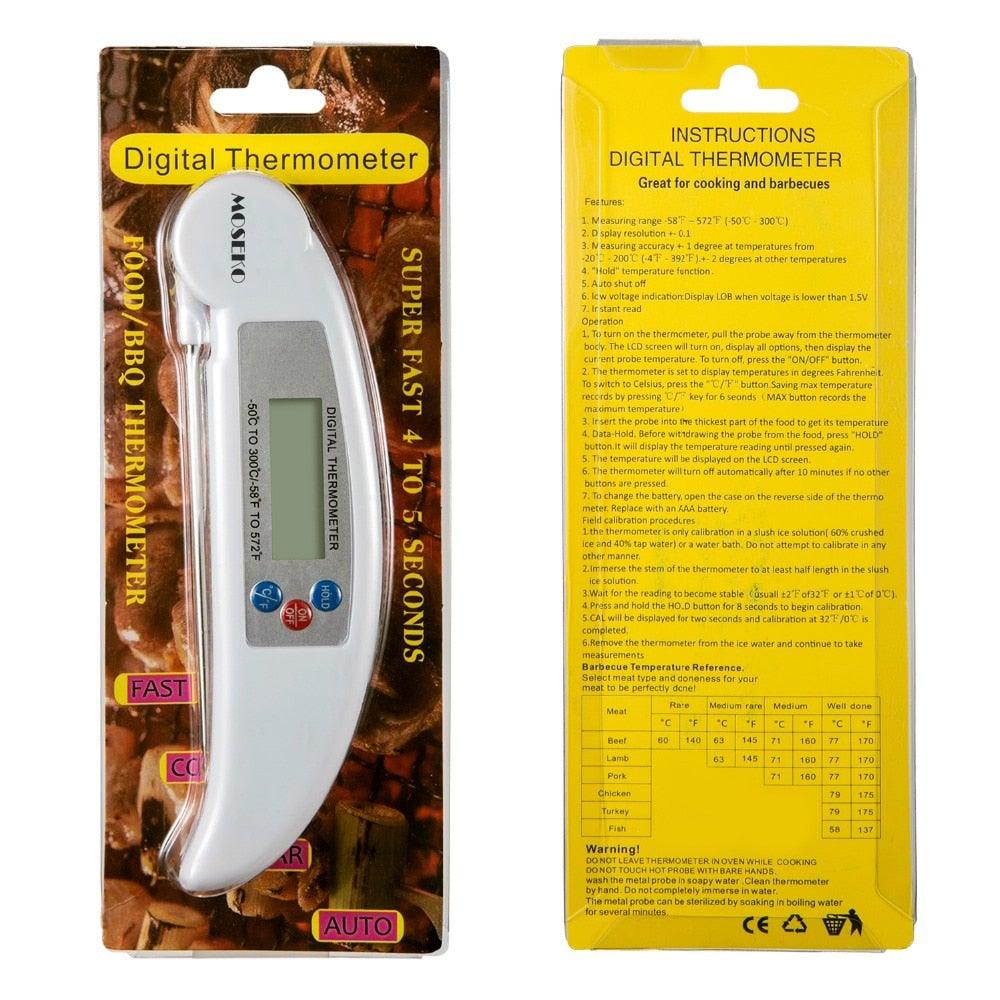 Digital Foldable Thermometer Food BBQ Meat