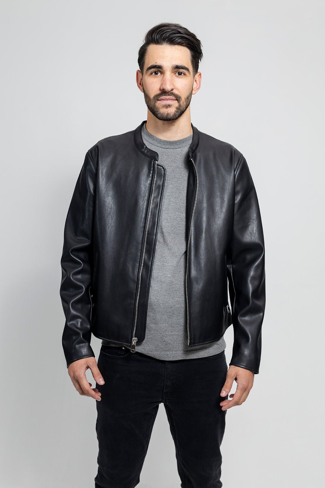 Dillon Men's Faux Leather Scooter Jacket