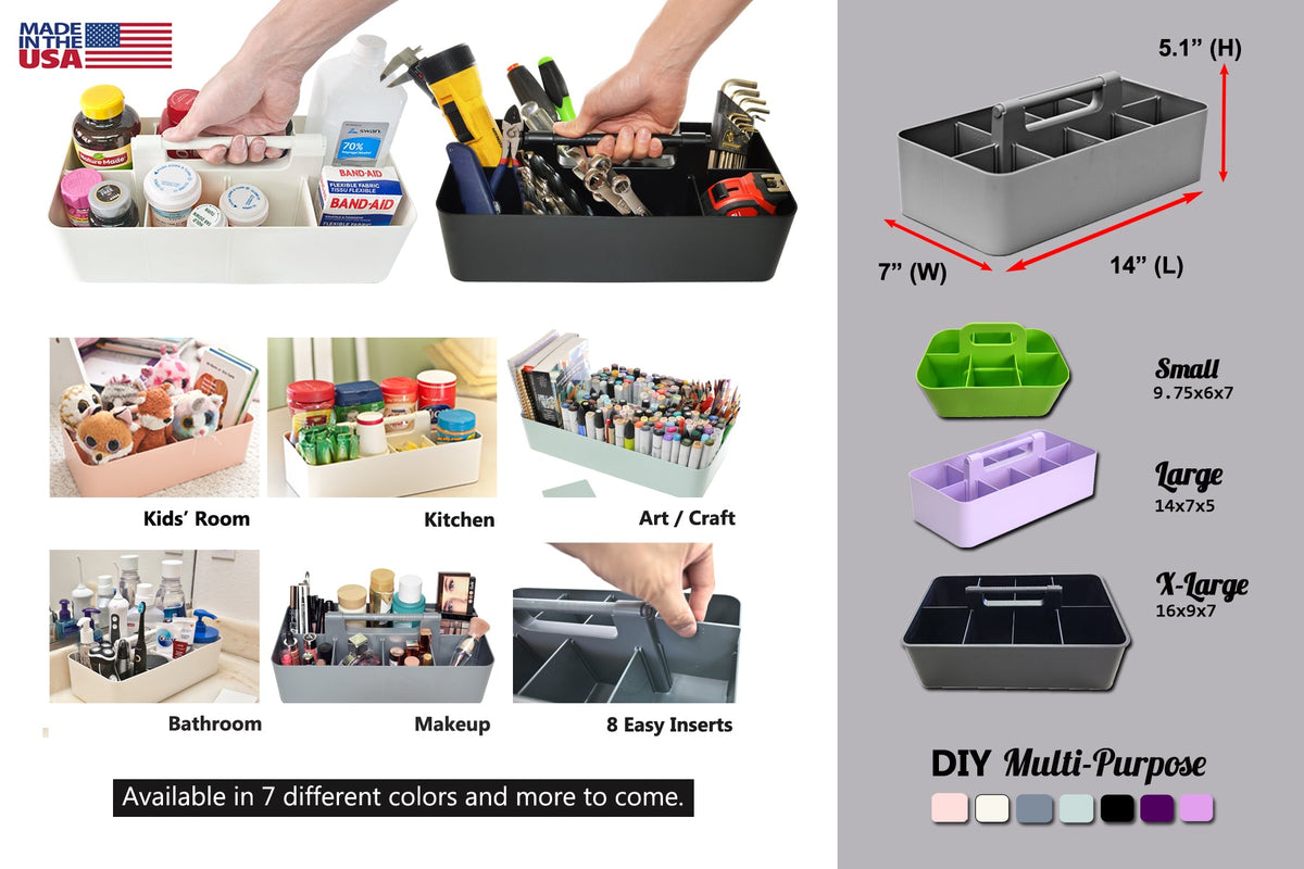 Enjoy Organizer - 3 PACK MIX -Portable Caddy, DIY Dividers