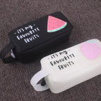 Fruit Pattern Pencil Case Large Capacity Candy Colors