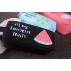 Fruit Pattern Pencil Case Large Capacity Candy Colors