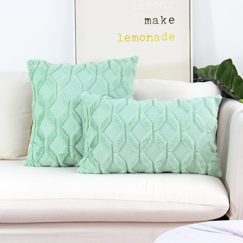 Pack of 2 bundle One 18"x18" with a matching color of one 12"x20" Square and rectangle combo set