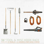 Heavy-Duty Garage Tool and Misc. Hook Rack