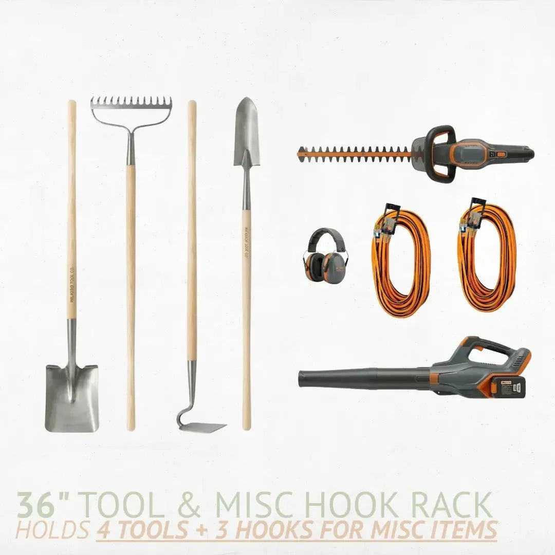 Heavy-Duty Garage Tool and Misc. Hook Rack