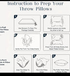 4pcs Throw Pillow Inserts, Square Cushion Inner Soft Fluffy Plump Stuffer Cushion Pillow
