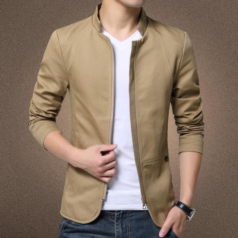 Luxury Black Mens  Slim Fit Business Casual Male Jackets