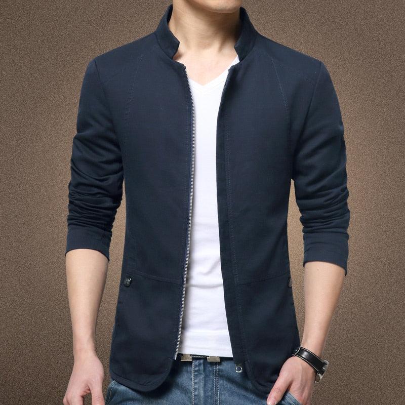 Luxury Black Mens  Slim Fit Business Casual Male Jackets