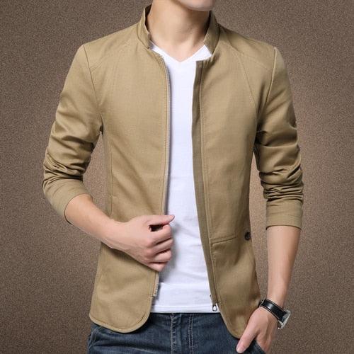 Luxury Black Mens  Slim Fit Business Casual Male Jackets