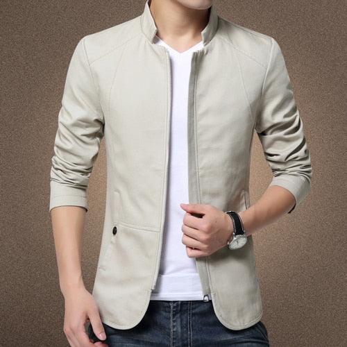 Luxury Black Mens  Slim Fit Business Casual Male Jackets
