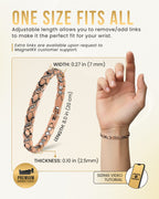 Women’s Ultra Strength Pure Copper Magnetic Bracelet (Crystal XO)
