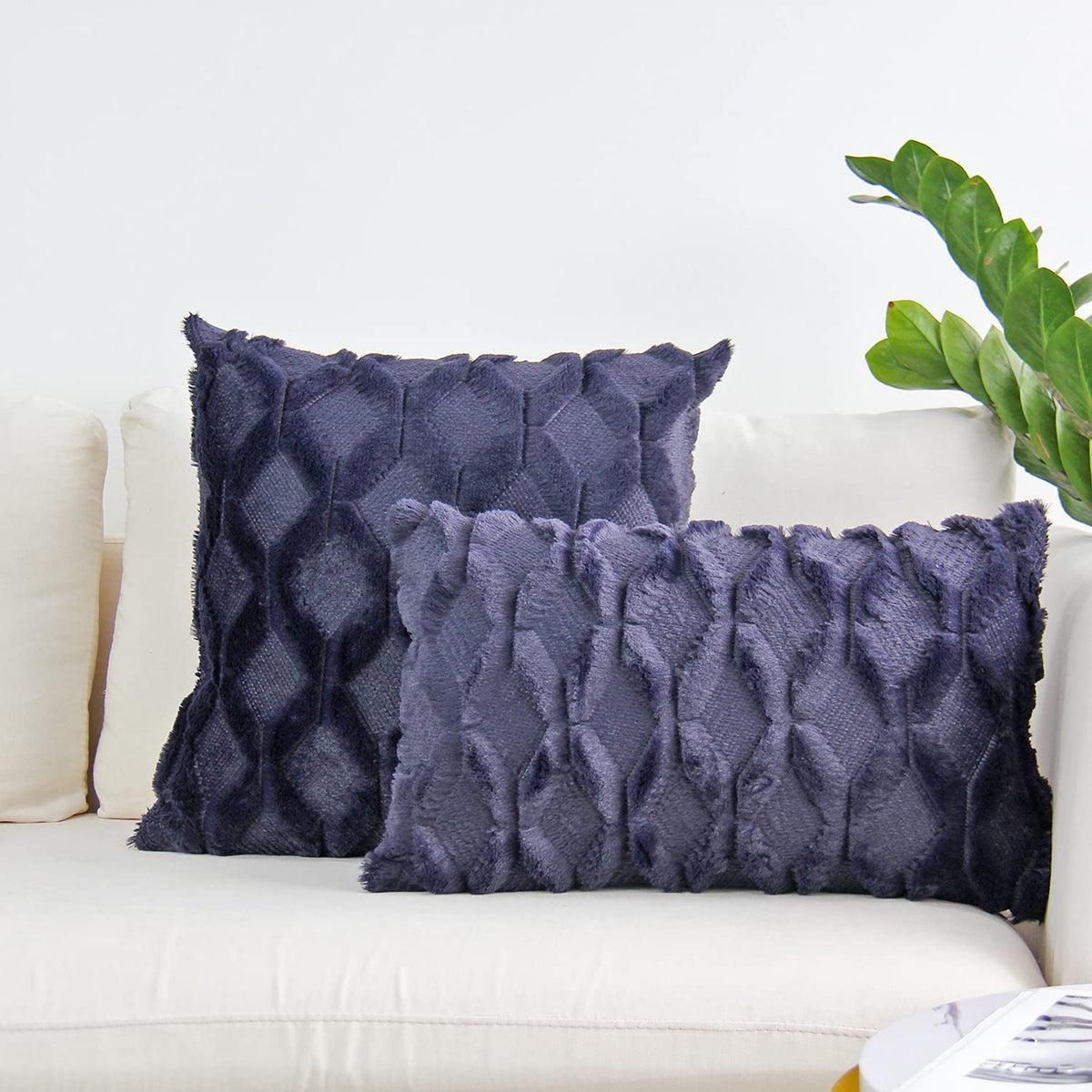Pack of 2 bundle One 18"x18" with a matching color of one 12"x20" Square and rectangle combo set