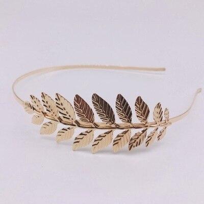 New Fashion Bride beautiful simple generous metal Leaves leaf crown hair band