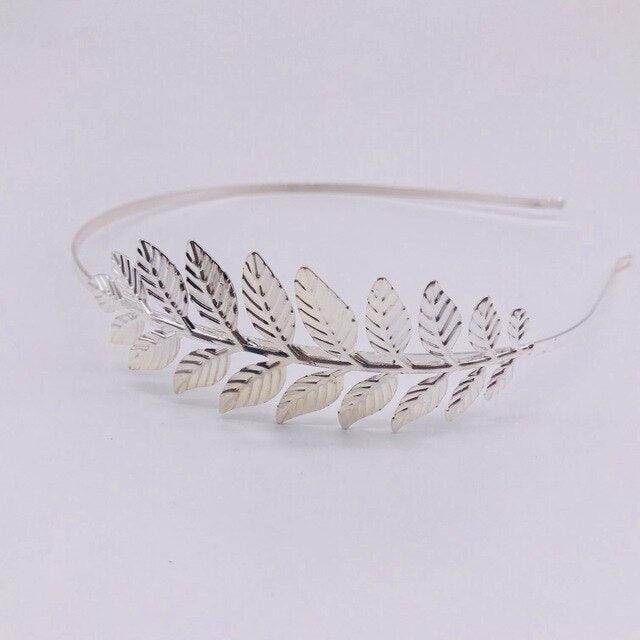 New Fashion Bride beautiful simple generous metal Leaves leaf crown hair band