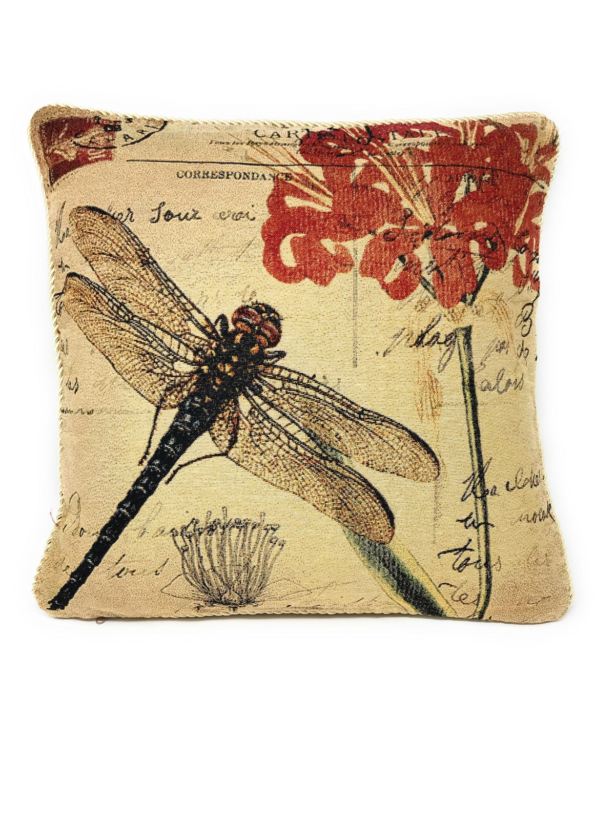 DaDa Bedding Set of 2-Pieces Dragonfly Dreams Nature Garden Tapestry Throw Pillow Covers