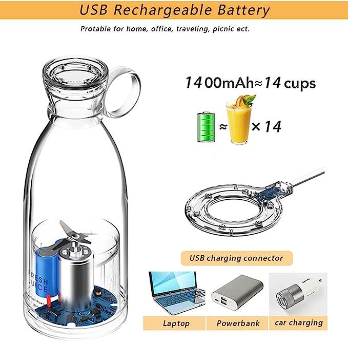 Portable White Blender Powered Blender Electric Juicer