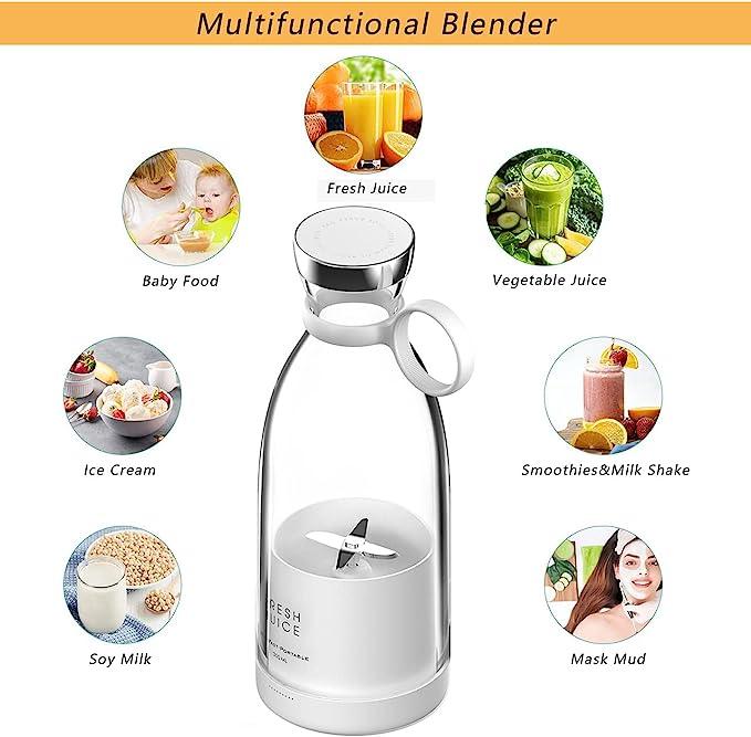 Portable White Blender Powered Blender Electric Juicer