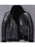 Men's Black Sheepskin Shearling Winter Jacket