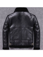 Men's Black Sheepskin Shearling Winter Jacket