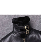 Men's Black Sheepskin Shearling Winter Jacket
