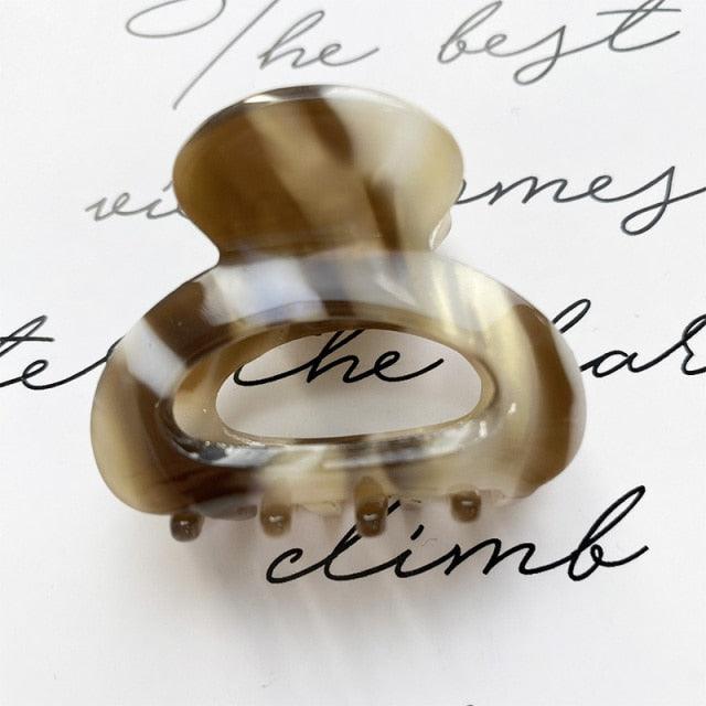 Sweet Mini Acetate Hair Clip for Women Girls Hair Claw Chic Barrettes Crab Hairpins