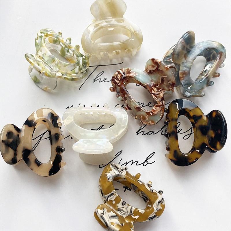 Sweet Mini Acetate Hair Clip for Women Girls Hair Claw Chic Barrettes Crab Hairpins