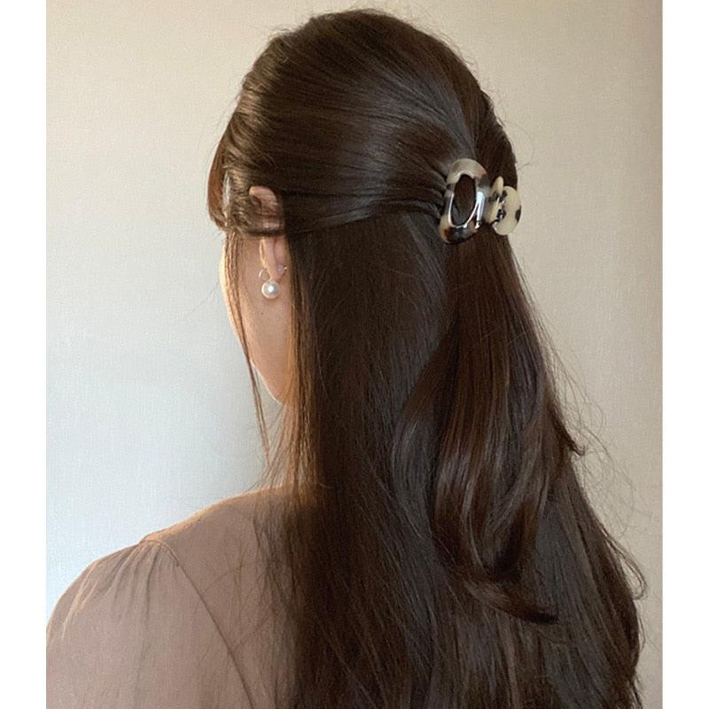 Sweet Mini Acetate Hair Clip for Women Girls Hair Claw Chic Barrettes Crab Hairpins