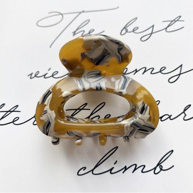 Sweet Mini Acetate Hair Clip for Women Girls Hair Claw Chic Barrettes Crab Hairpins