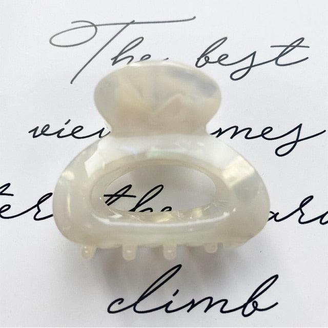 Sweet Mini Acetate Hair Clip for Women Girls Hair Claw Chic Barrettes Crab Hairpins